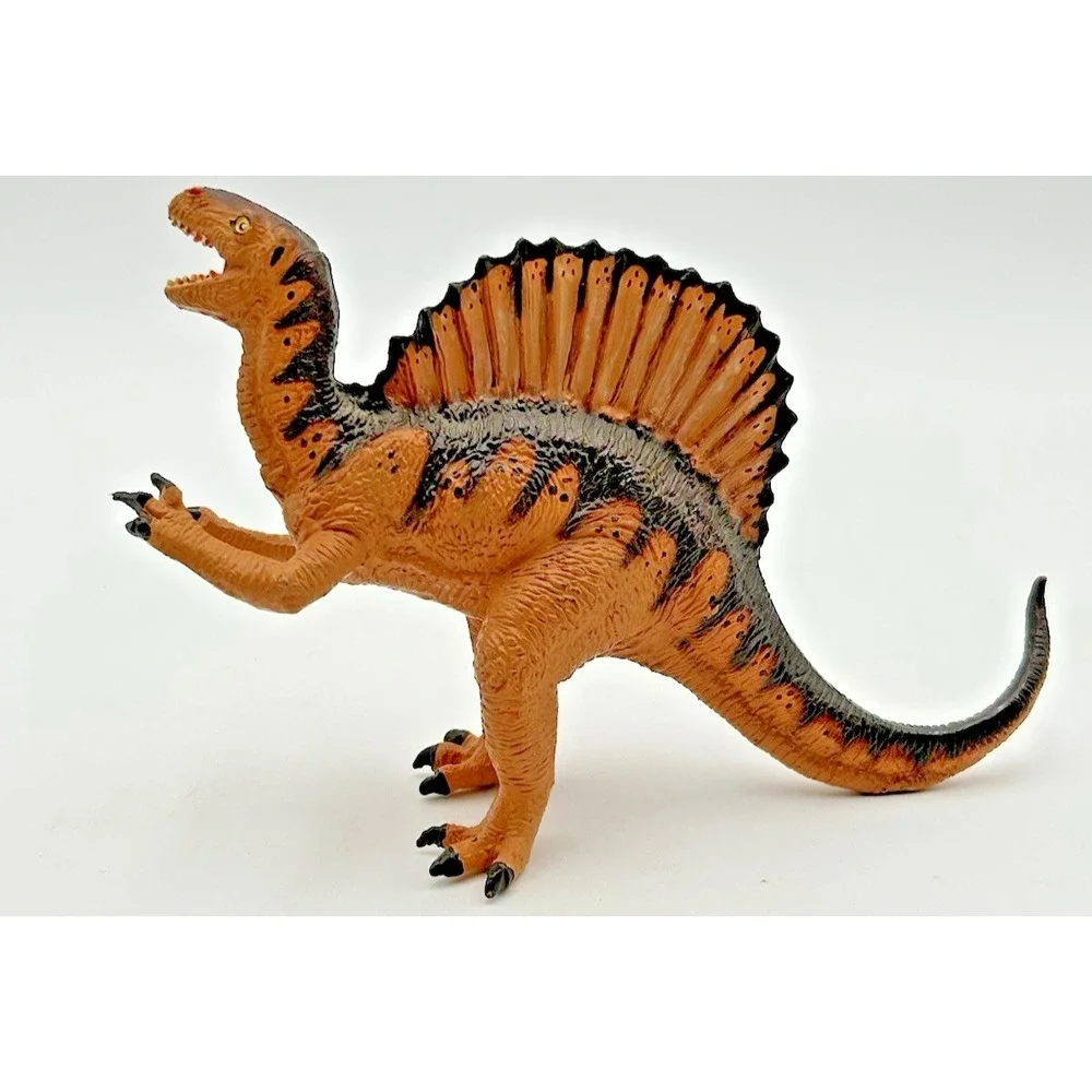 Vintage‎ 1992 The Carnegie Spinosaurus Dinosaur Hard Rubber Figurine Brown/Black